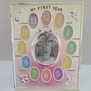 Aaron Brothers My First Year Photo Frame Black Velt Back